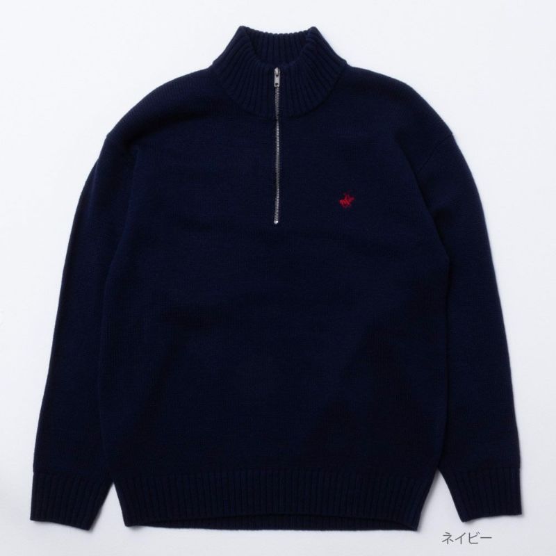 【オンラインストア限定】BEVERLY HILLS POLO CLUB  ハーフジップアップセーター メンズ商品画像-7