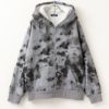 NAVY 裏ボア総柄ジップアップパーカー キッズ