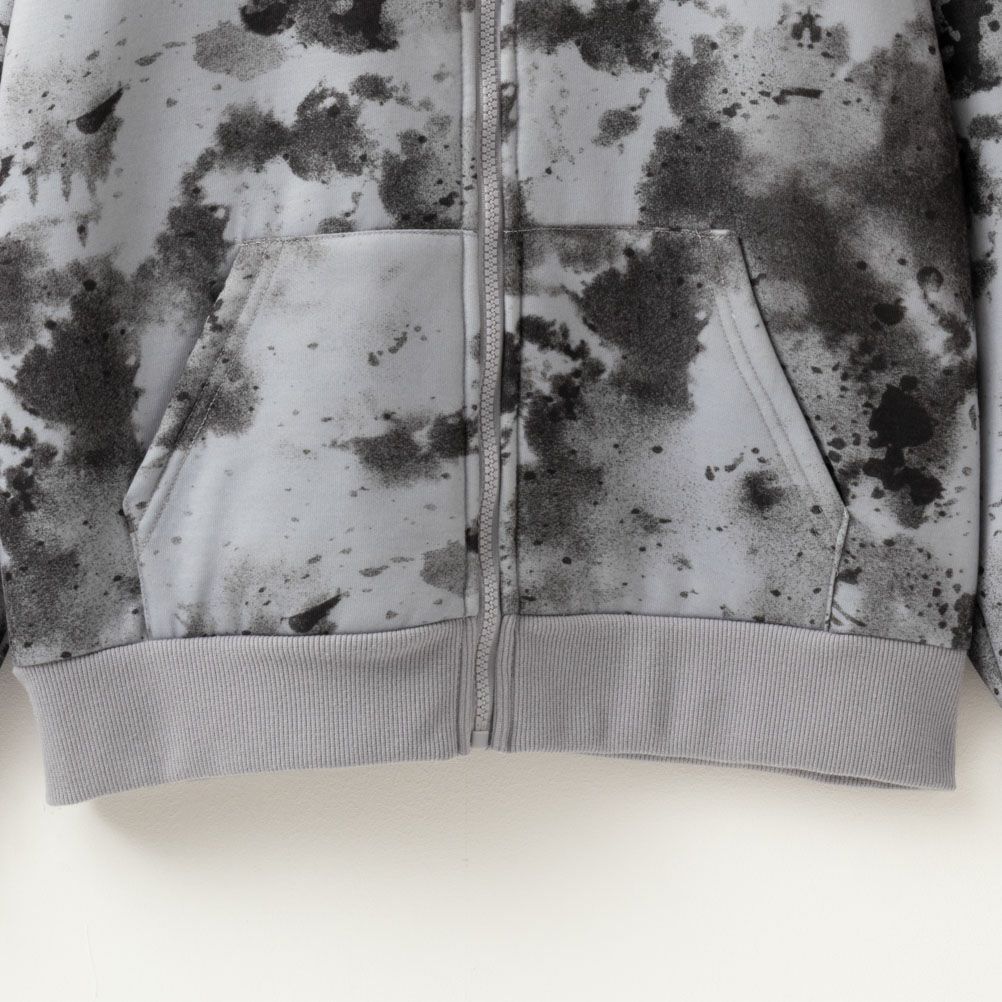 NAVY 温℃ 裏ボア総柄ジップアップパーカー キッズ商品画像-7