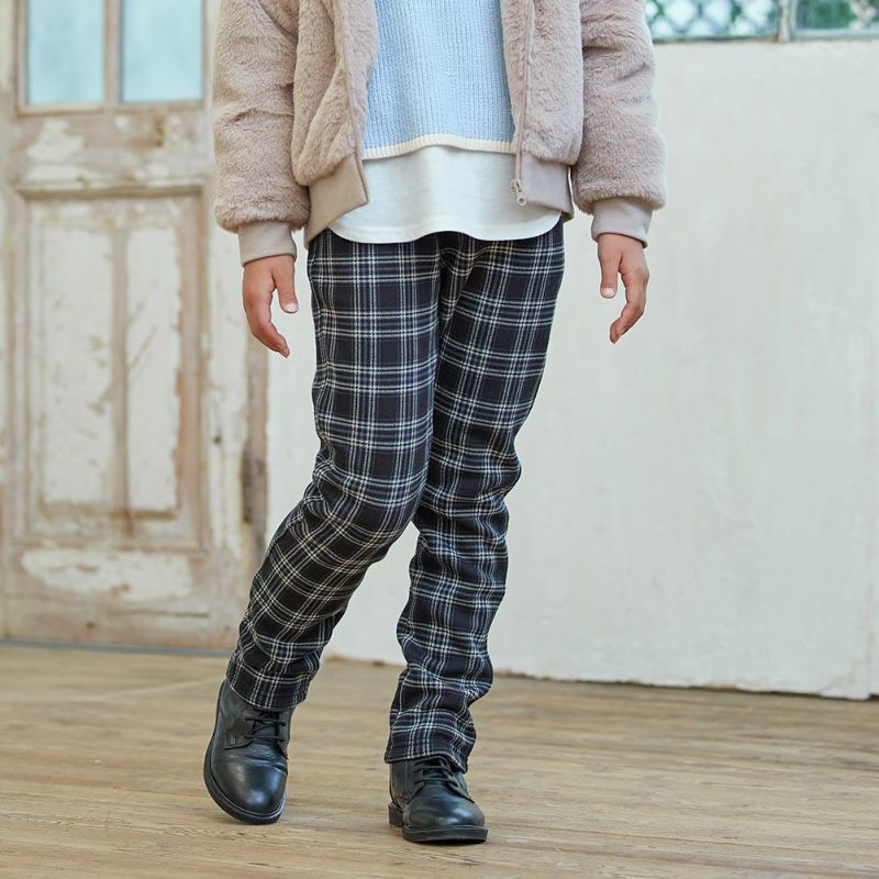 NAVY 温℃ デニムシャギーボンディングパンツ キッズ商品画像-1