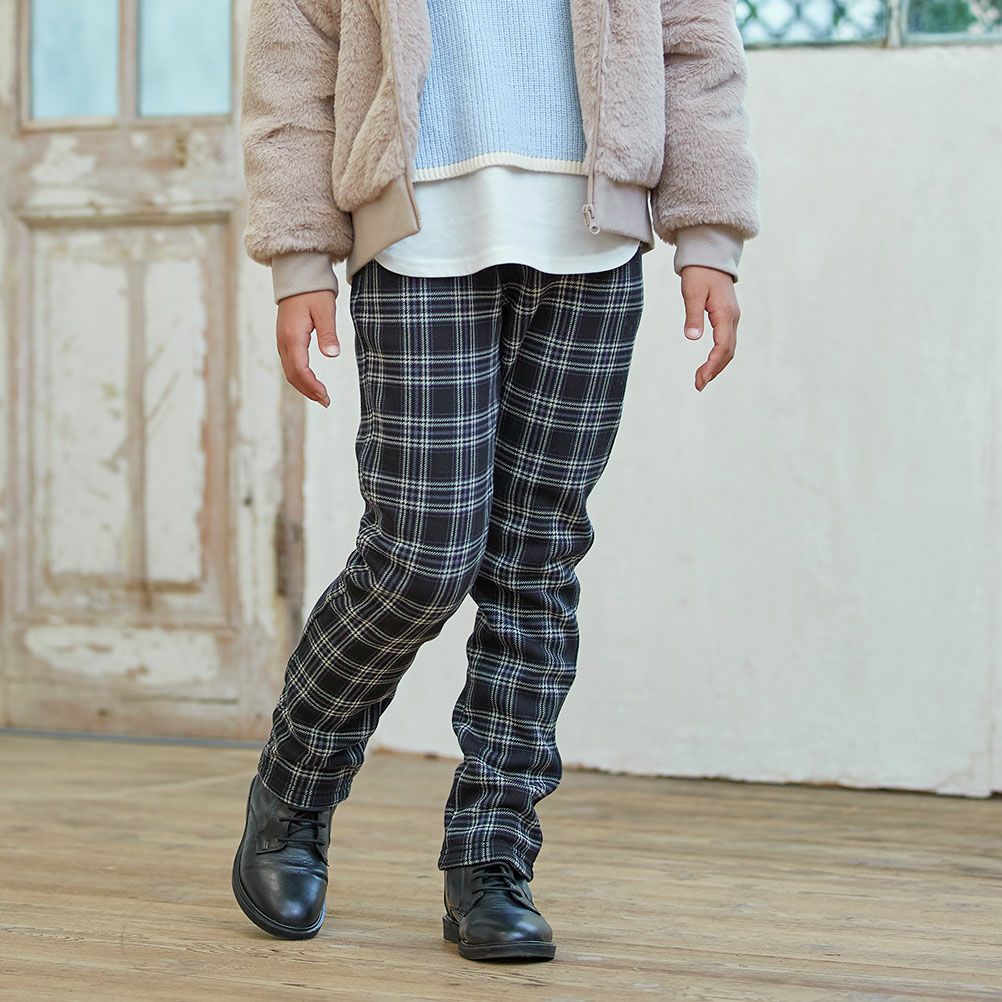 NAVY 温℃ デニムシャギーボンディングパンツ キッズ商品サムネイル-1