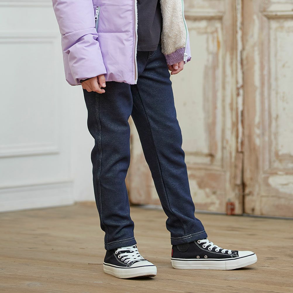 NAVY 温℃ デニムシャギーボンディングパンツ キッズ商品サムネイル-2