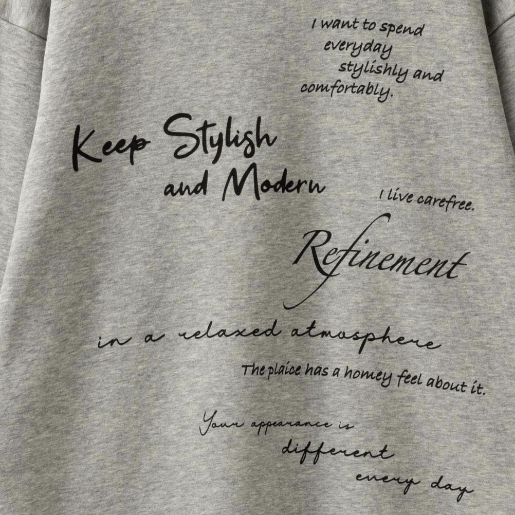 T-GRAPHICS 裏起毛メッセージトレーナー キッズ