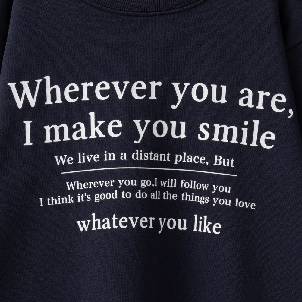 [期間限定価格]T-GRAPHICS  裏起毛メッセージトレーナー キッズ商品画像-8