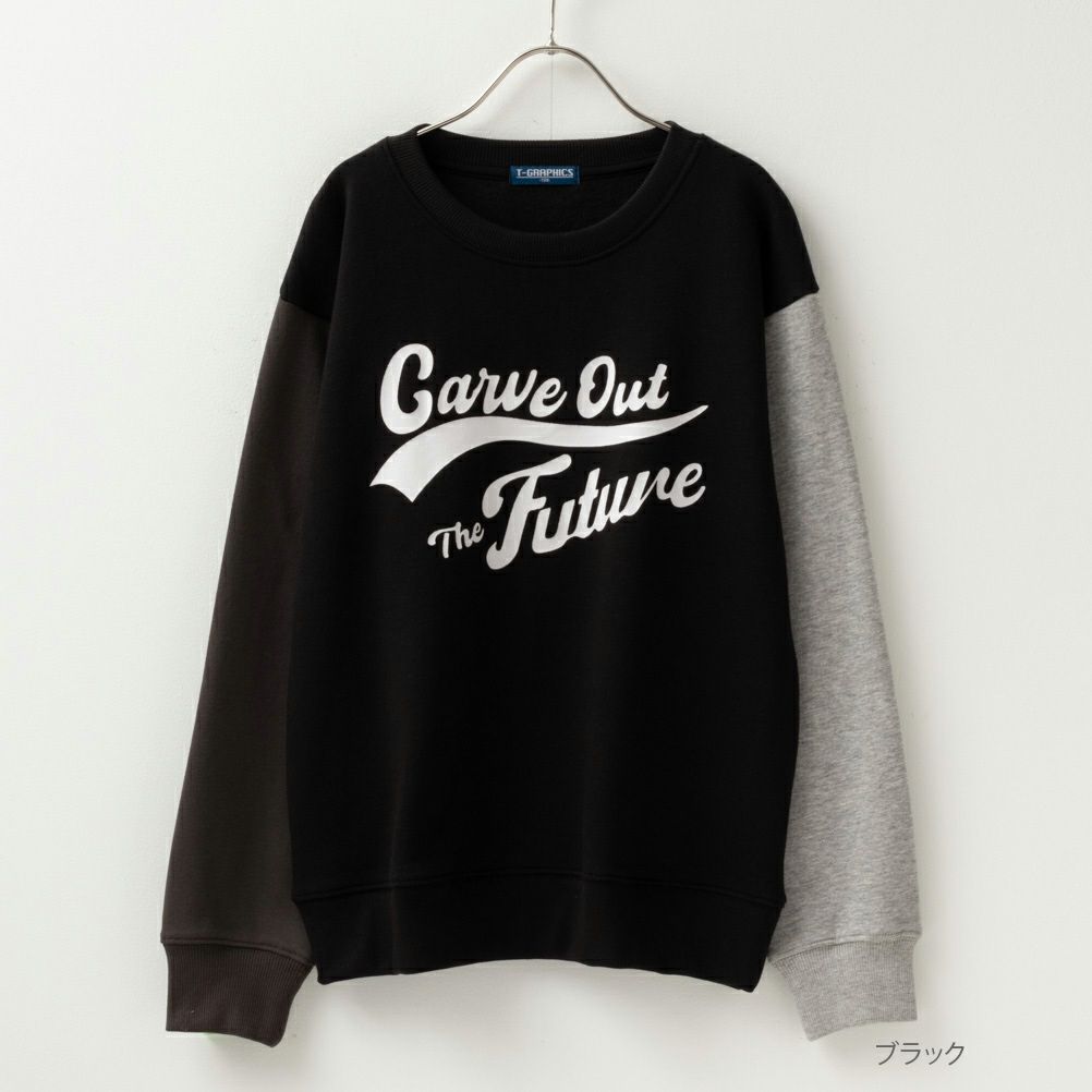 T-GRAPHICS 裏起毛クレイジーパターントレーナー キッズ