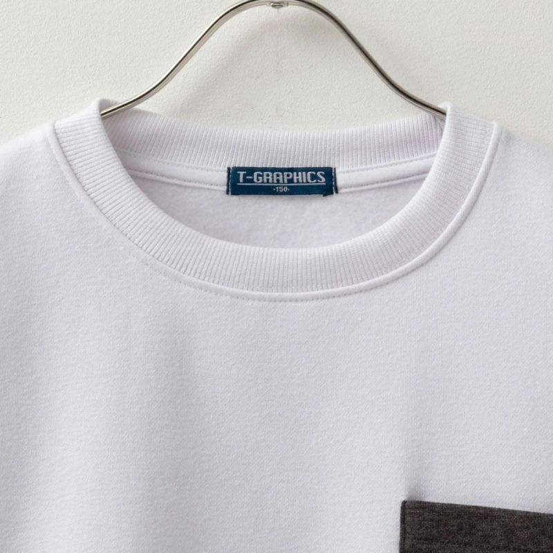 T-GRAPHICS 裏起毛クレイジーパターンポケット付きトレーナー キッズ商品画像-4