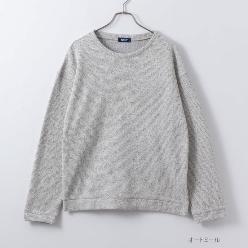 NAVY 温℃ 鹿の子クルーネックプルオーバー メンズ商品画像-1