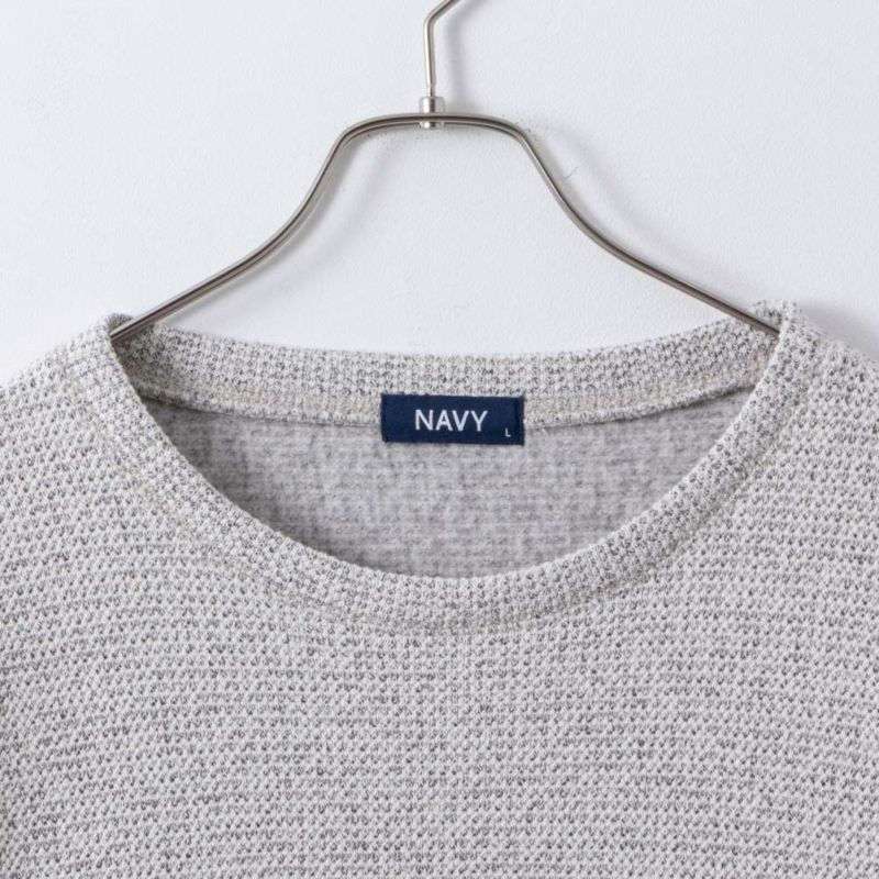 NAVY 温℃ 鹿の子クルーネックプルオーバー メンズ商品画像-5