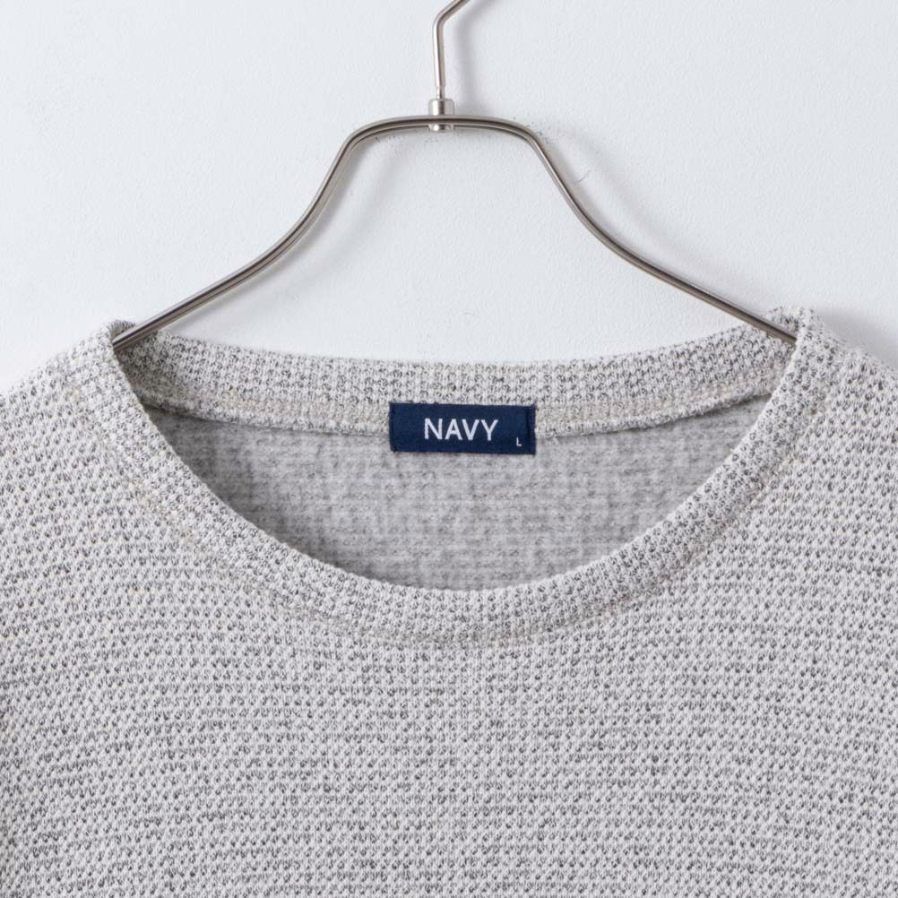NAVY 鹿の子クルーネックプルオーバー メンズ