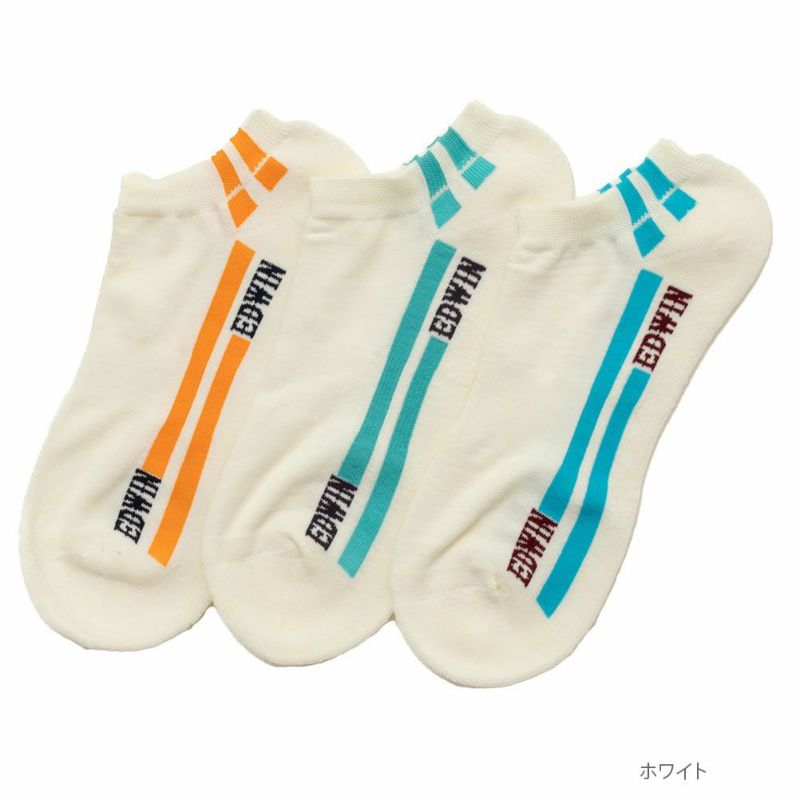 EDWIN  アンクルソックス 3足組 サイドライン柄 メンズ商品画像-1