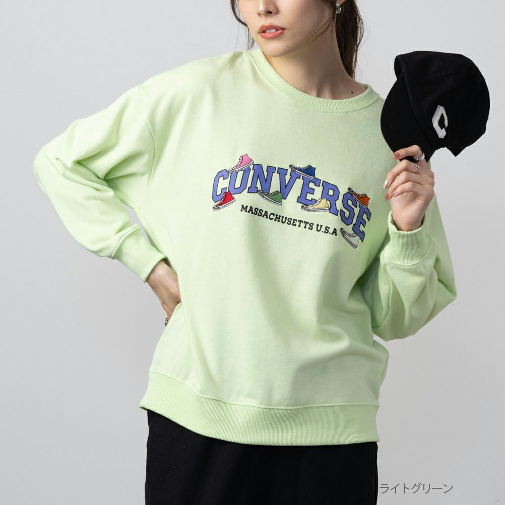 CONVERSE  裏毛シューズ刺繍トレーナー レディース商品サムネイル-4