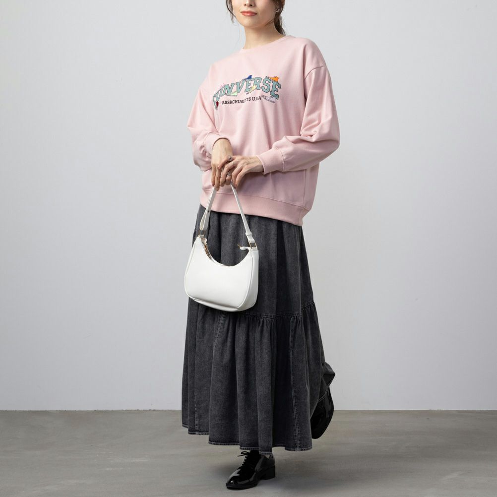 CONVERSE 裏毛シューズ刺繍トレーナー レディース