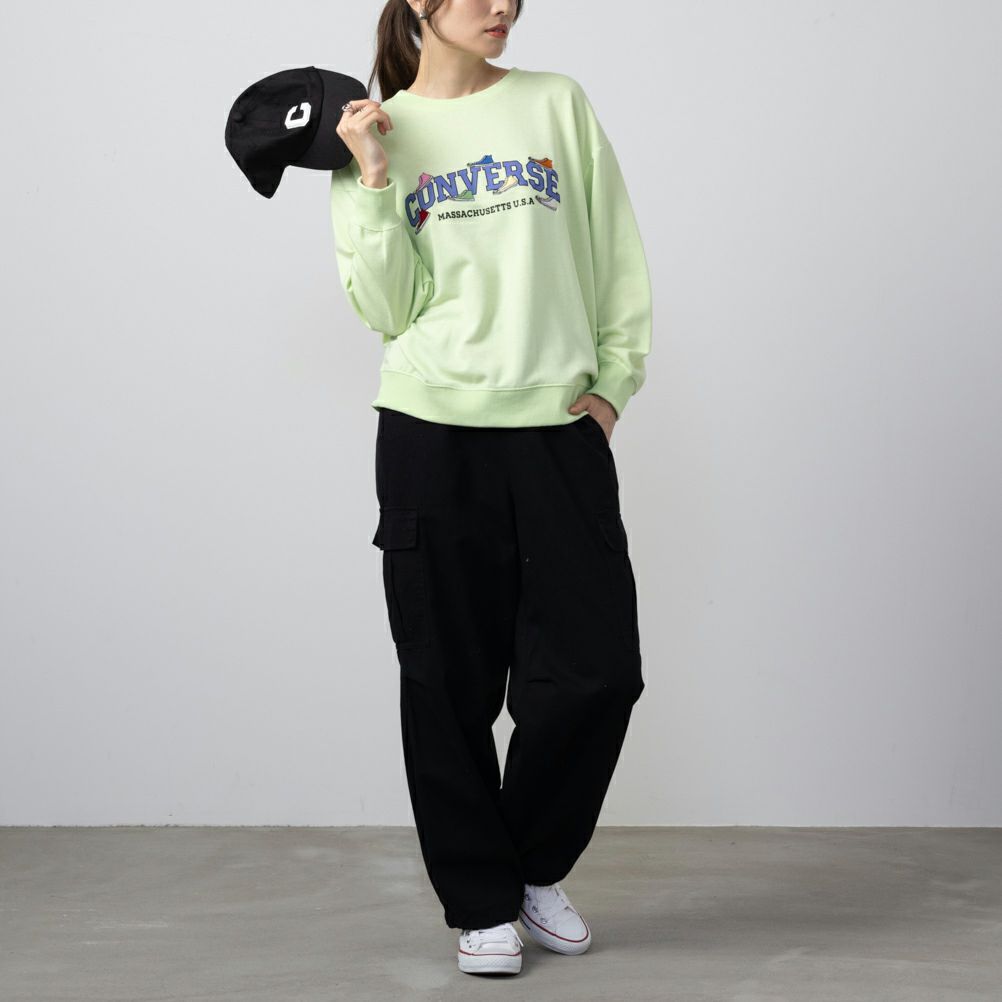 CONVERSE  裏毛シューズ刺繍トレーナー レディース商品サムネイル-12