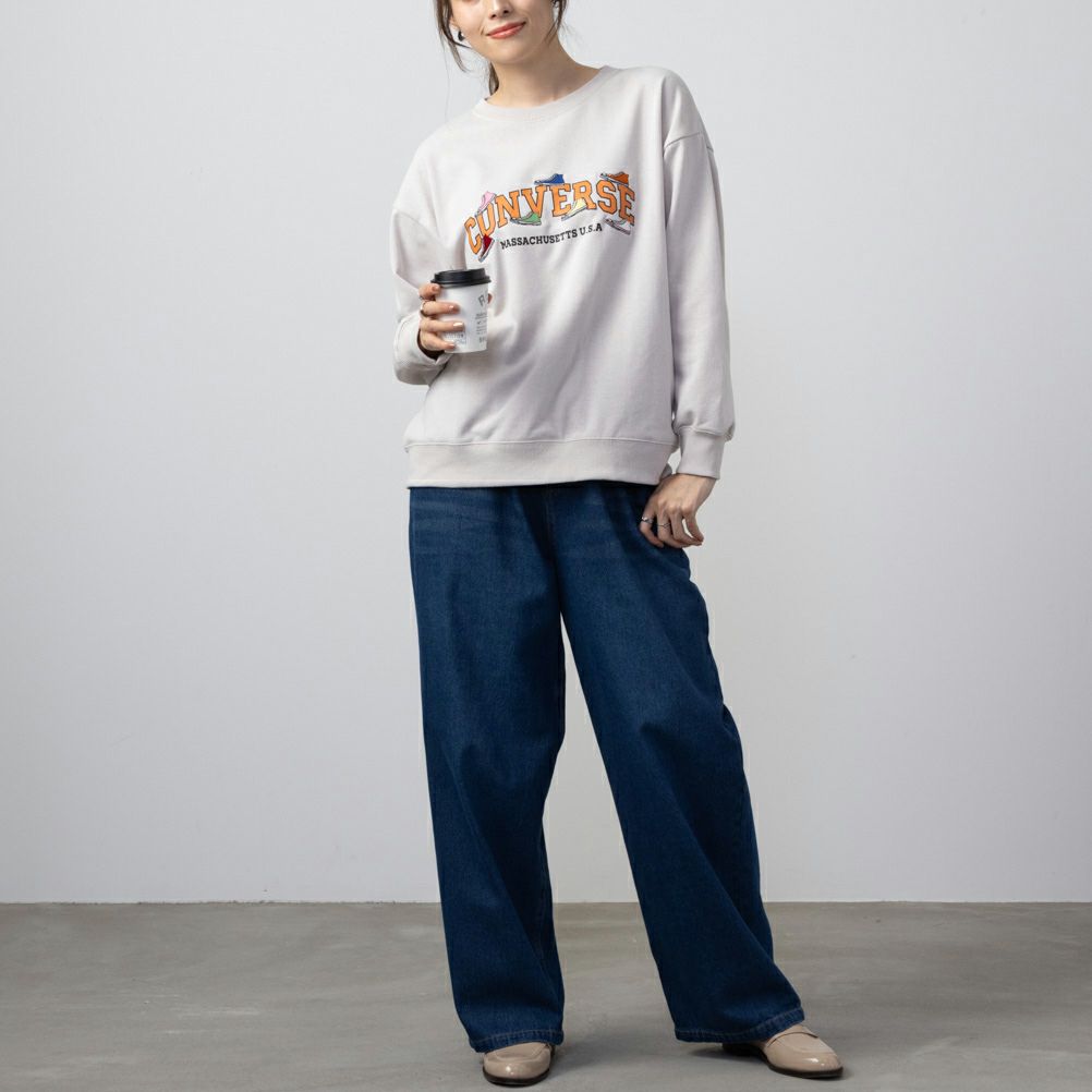 CONVERSE  裏毛シューズ刺繍トレーナー レディース商品サムネイル-14