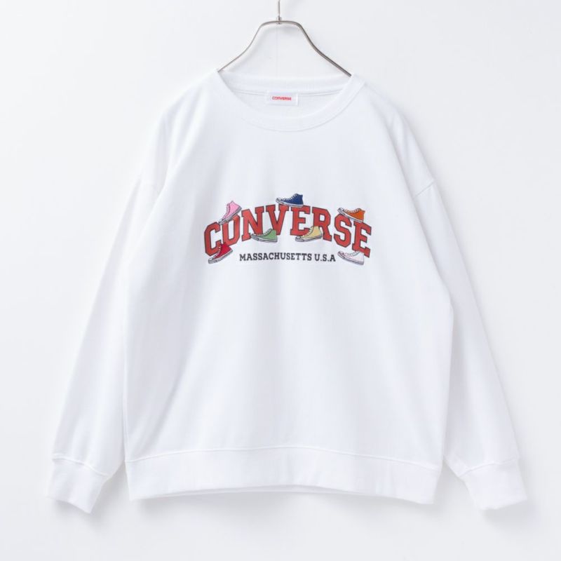 CONVERSE  裏毛シューズ刺繍トレーナー レディース商品画像-15