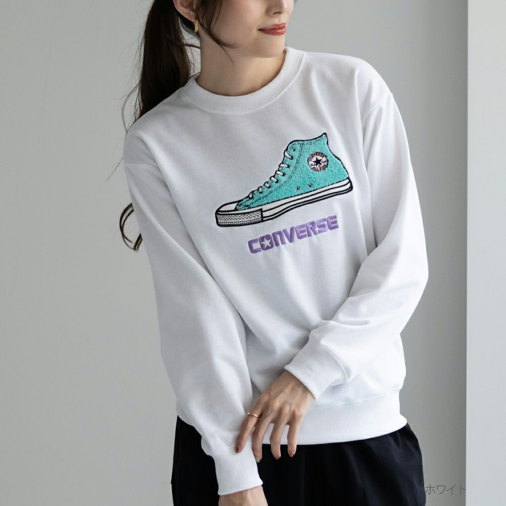 CONVERSE サガラ刺繍トレーナー レディース