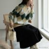 NAVY チェック柄ニット レディース
