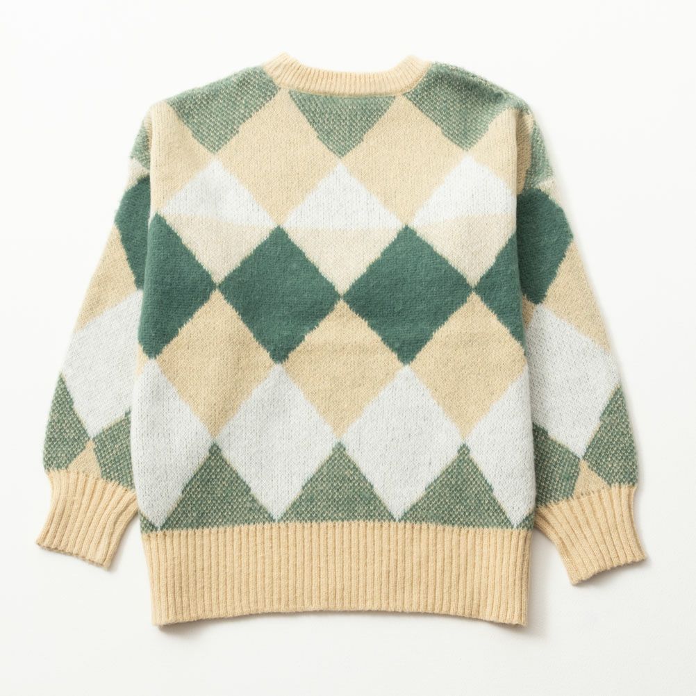 NAVY チェック柄ニット レディース