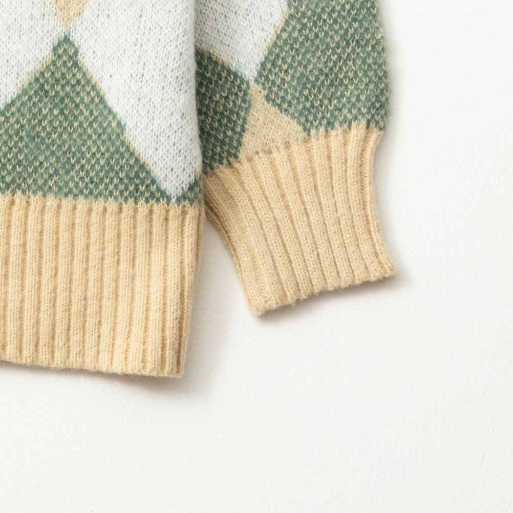 NAVY チェック柄ニット レディース