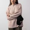 NAVY 静電気抑制 畔モックネックプルオーバー レディース