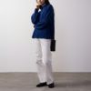 NAVY 静電気抑制 洗えるニット 畦モックネックプルオーバー レディース商品サムネイル-9