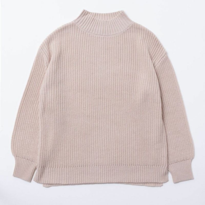 NAVY 静電気抑制 洗えるニット 畦モックネックプルオーバー レディース商品画像-17