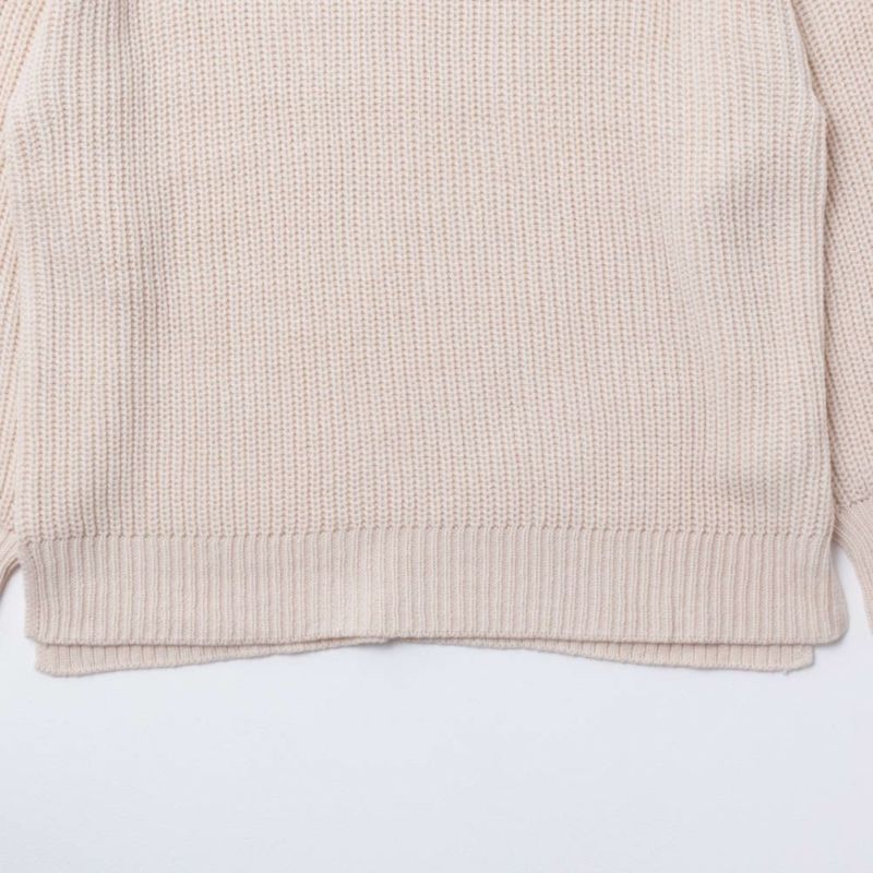 NAVY 静電気抑制 洗えるニット 畦モックネックプルオーバー レディース商品画像-20