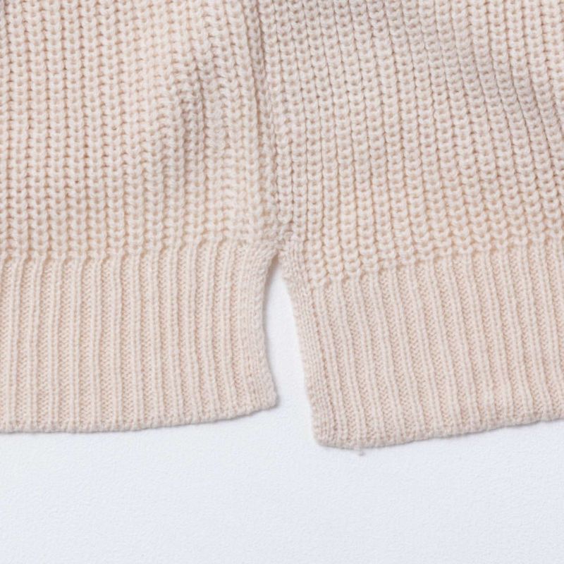 NAVY 静電気抑制 洗えるニット 畦モックネックプルオーバー レディース商品画像-21