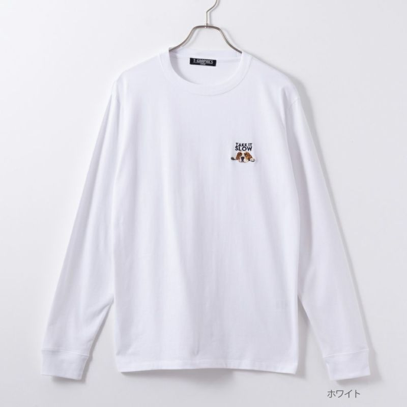 T-GRAPHICS  アニマルワンポイント長袖Tシャツ メンズ商品画像-1