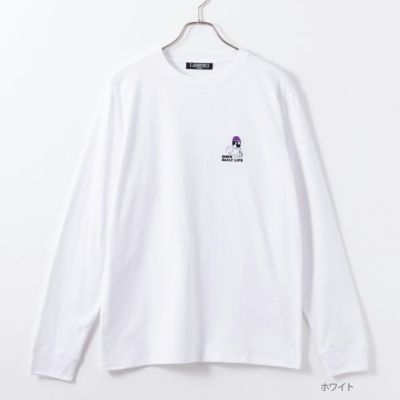 T-GRAPHICS ワンポイント刺繍長袖Tシャツ メンズ