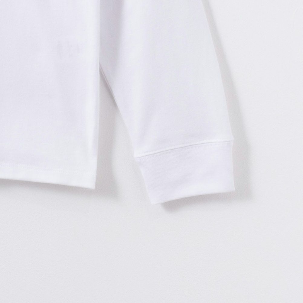 T-GRAPHICS ヒゲおじさんワンポイント刺繍長袖Tシャツ メンズ