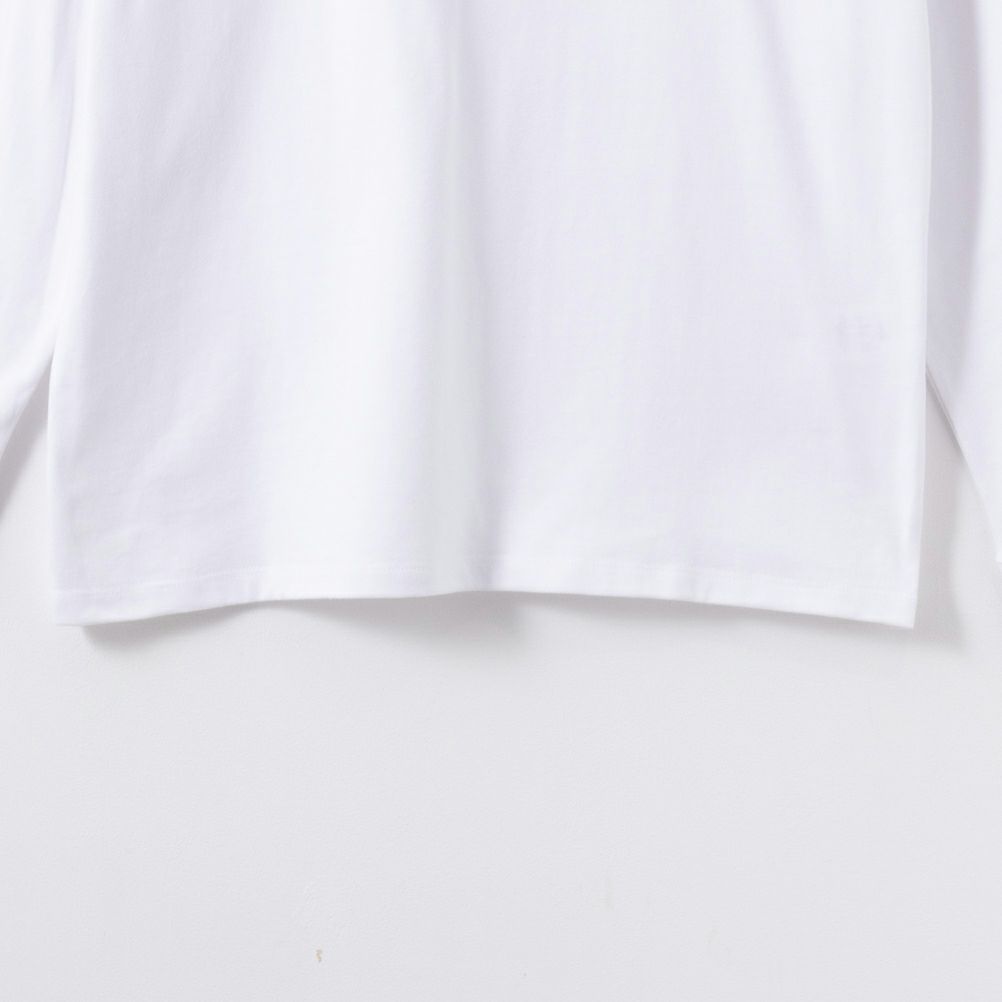 T-GRAPHICS ヒゲおじさんワンポイント刺繍長袖Tシャツ メンズ