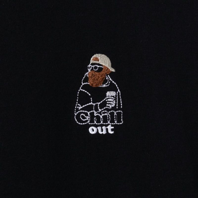 T-GRAPHICS ヒゲおじさんワンポイント刺繍長袖Tシャツ メンズ商品画像-12