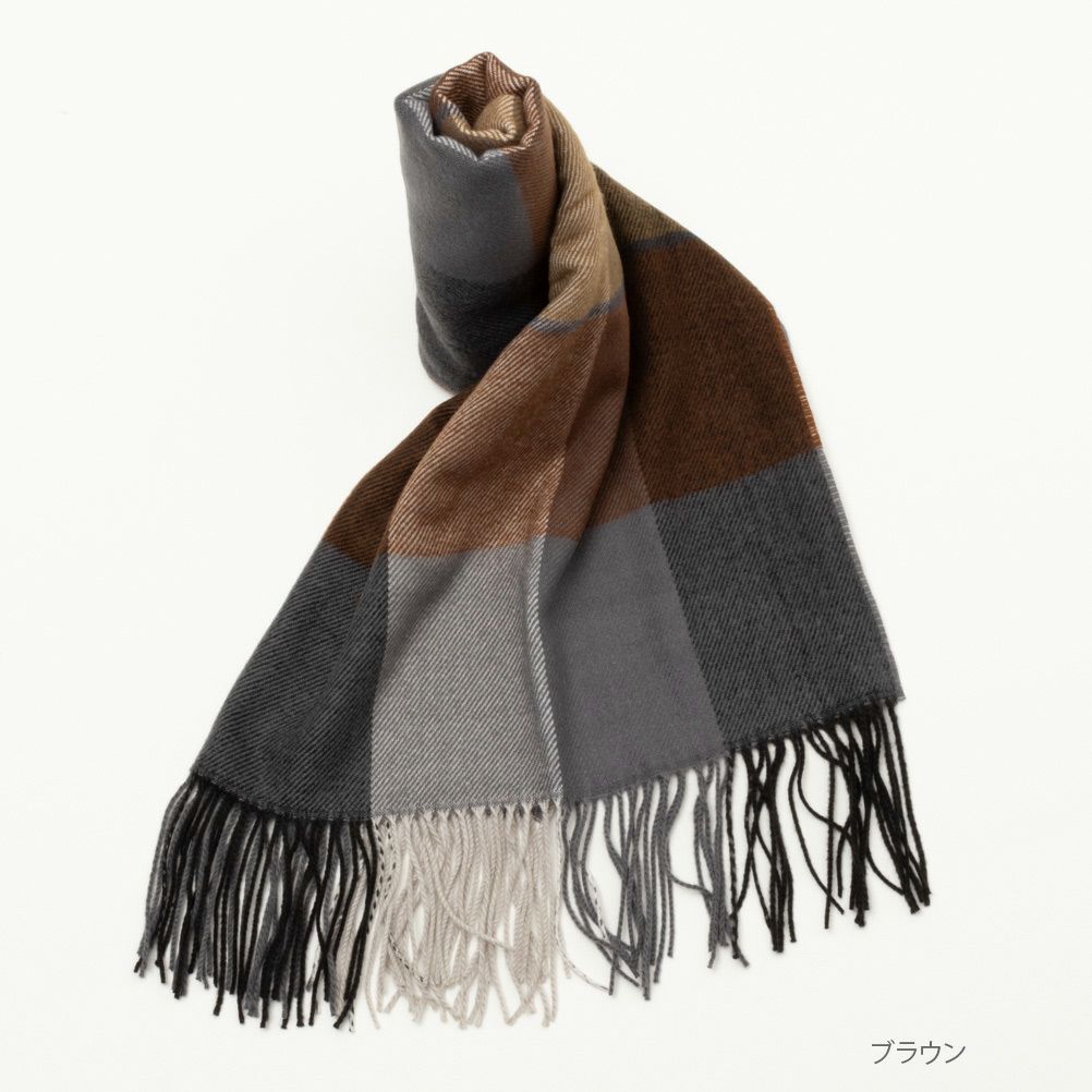 NAVY  チェックマフラー メンズ商品サムネイル-3
