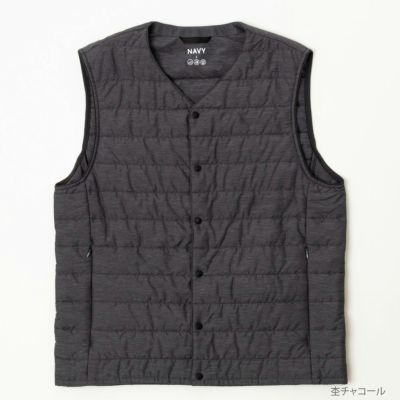 NAVY  20Dナイロンインナー中綿ベスト メンズ