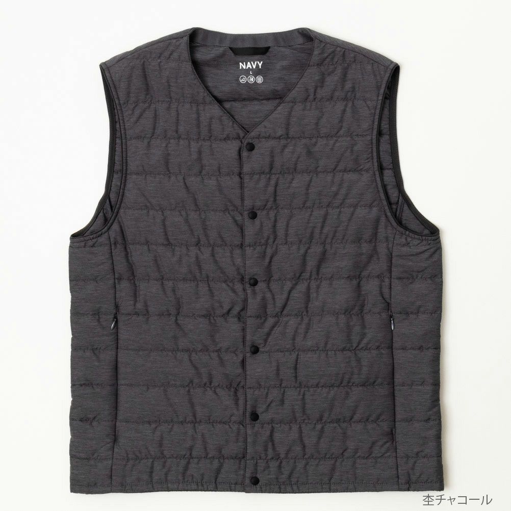 NAVY  20Dナイロンインナー中綿ベスト メンズ商品サムネイル-1