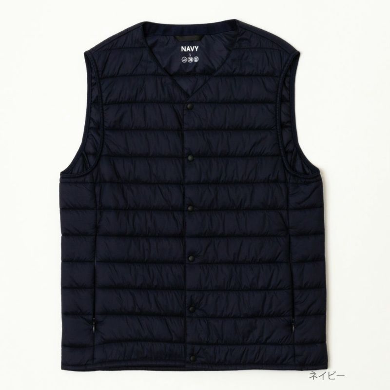 NAVY 20Dナイロンインナー中綿ベスト メンズ商品画像-3
