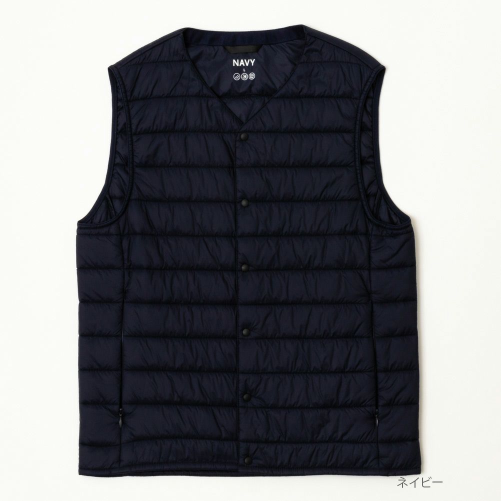 NAVY  20Dナイロンインナー中綿ベスト メンズ商品サムネイル-3
