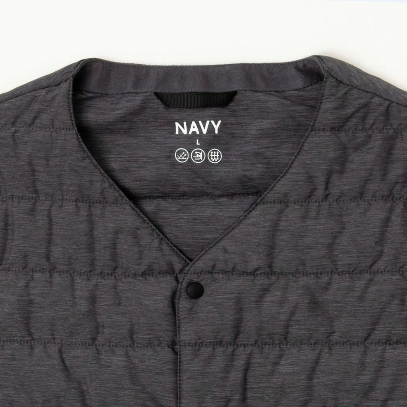 NAVY  20Dナイロンインナー中綿ベスト メンズ商品画像-5