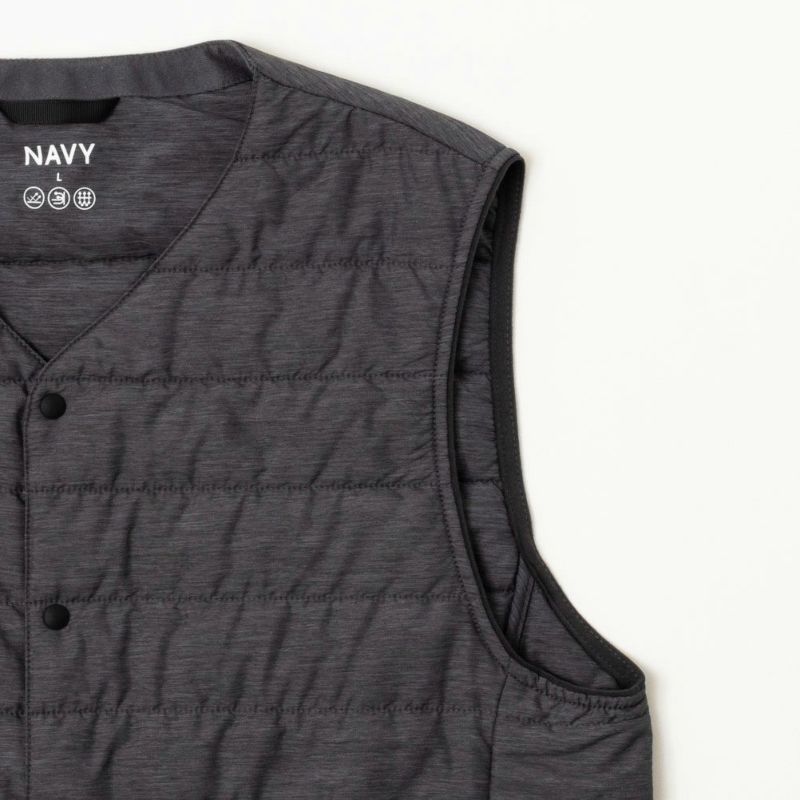 NAVY  20Dナイロンインナー中綿ベスト メンズ商品画像-6
