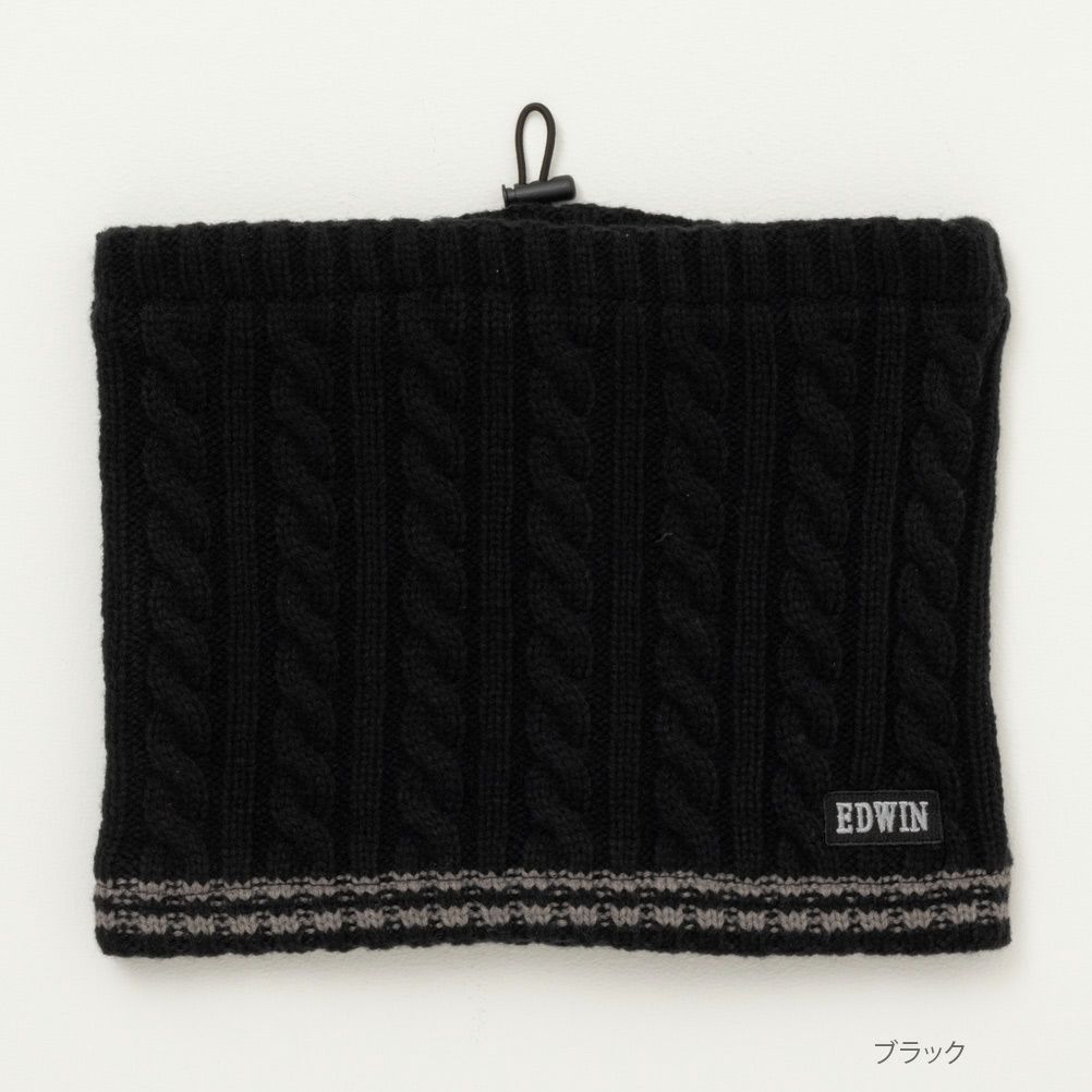 EDWIN ケーブル編みネックウォーマー メンズ商品画像-1