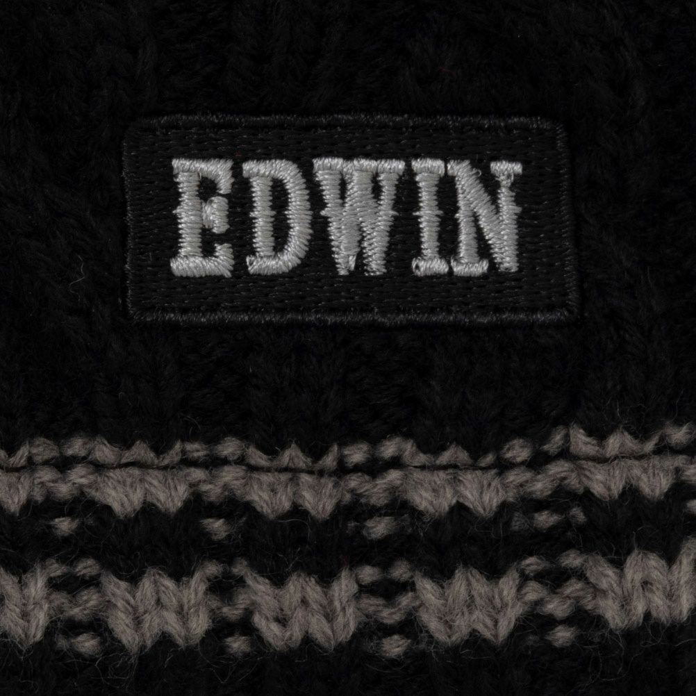EDWIN ケーブル編みネックウォーマー メンズ