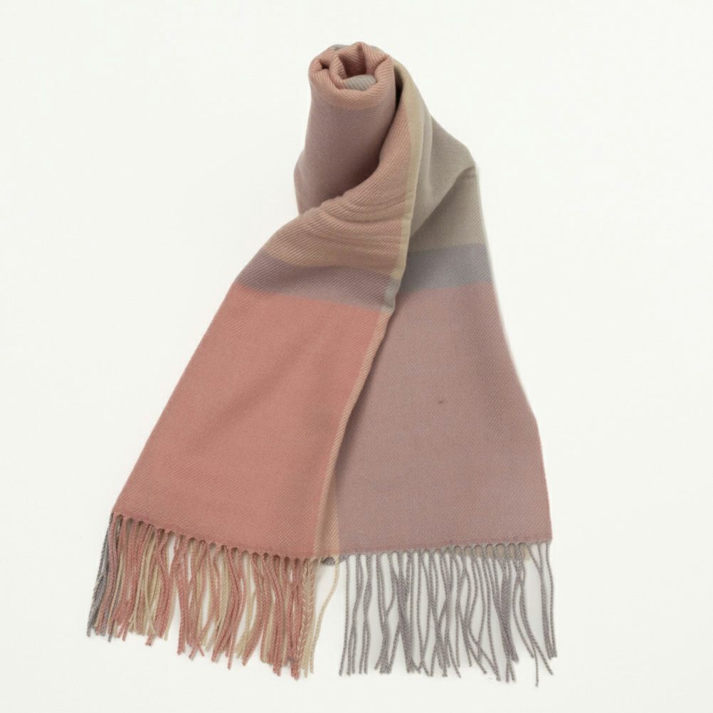 NAVY チェック柄マフラー レディース