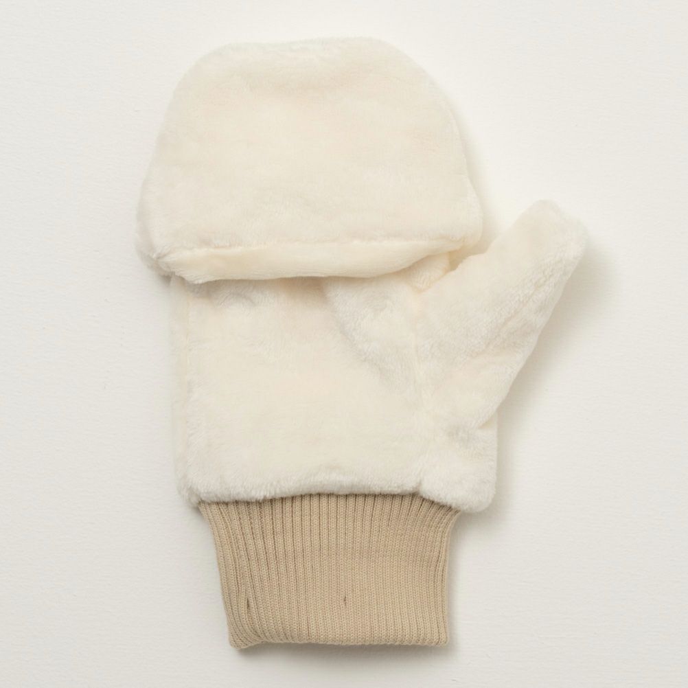 NAVY ファーグローブ レディース