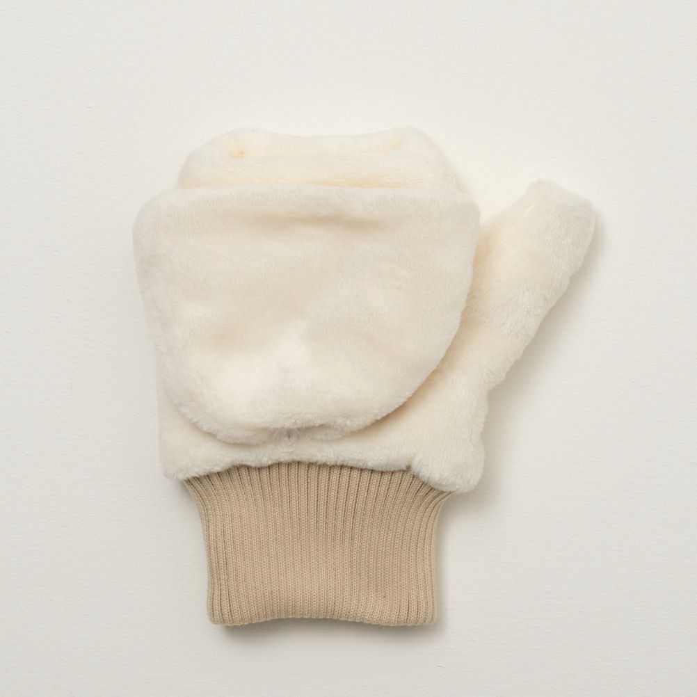 NAVY ファーグローブ レディース