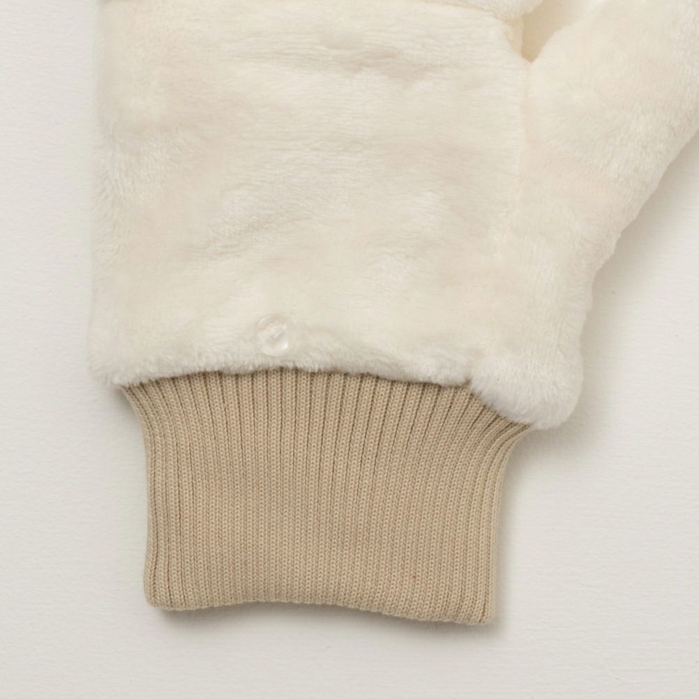 NAVY ファーグローブ レディース