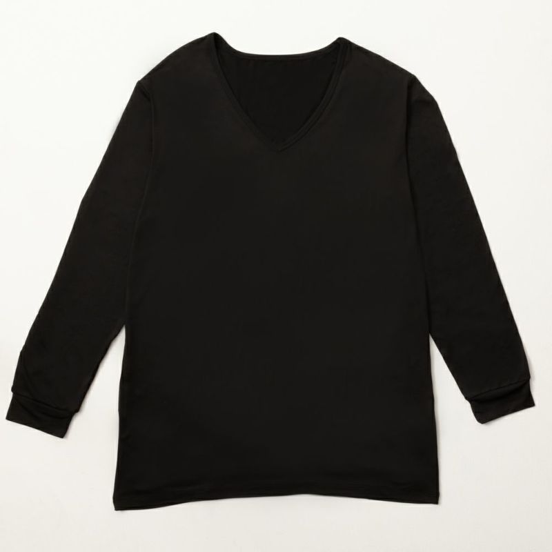 MAC HEAT  Vネック9分袖インナーシャツ メンズ メール便 対応商品商品画像-7