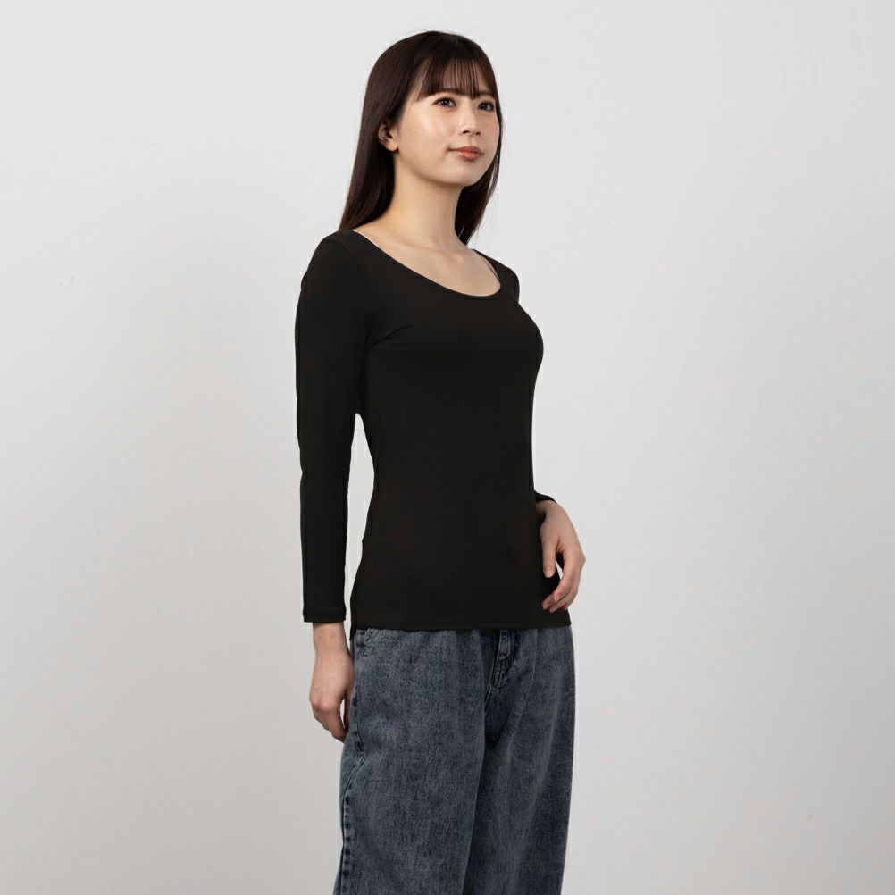 [値下げ]MAC HEAT  Uネック8分袖インナーシャツ レディース メール便 対応商品商品画像-3