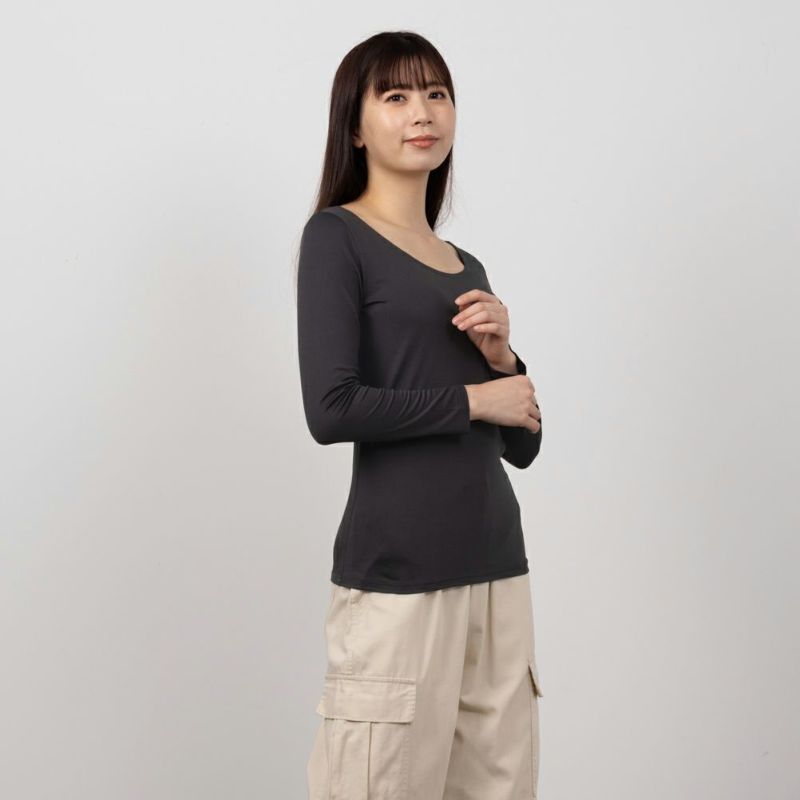 [値下げ]MAC HEAT  Uネック8分袖インナーシャツ レディース メール便 対応商品商品画像-6