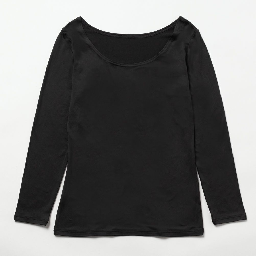 MAC HEAT Uネック8分袖インナーシャツ レディース メール便 対応商品商品画像-7